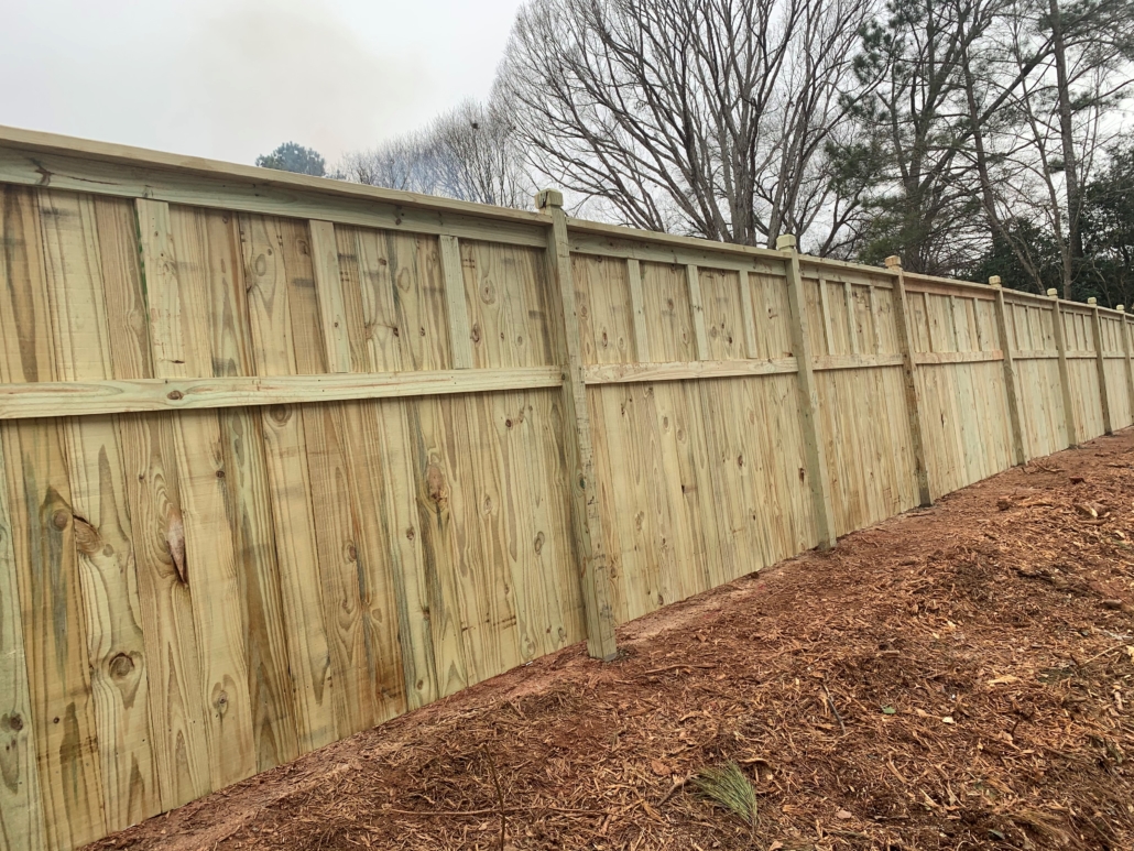 Picture Frame Privacy Fence With Dado Posts