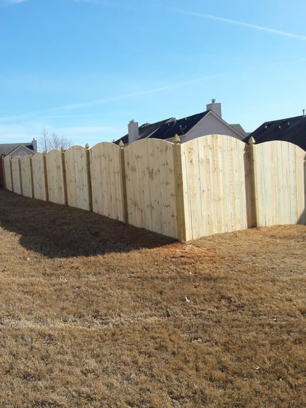 Scalloped Privacy Fence with French Gothic Posts