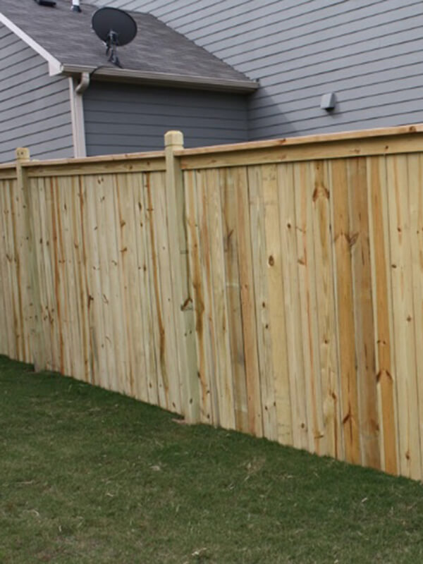 Capped Top Privacy Fence