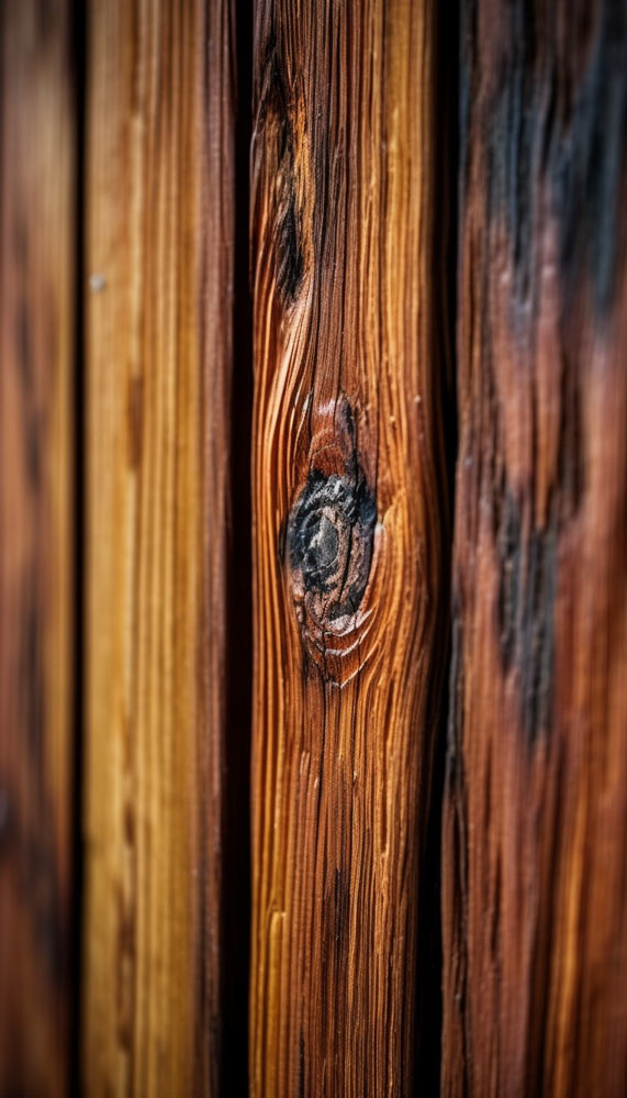 Close-up of Cedar Fence Boards