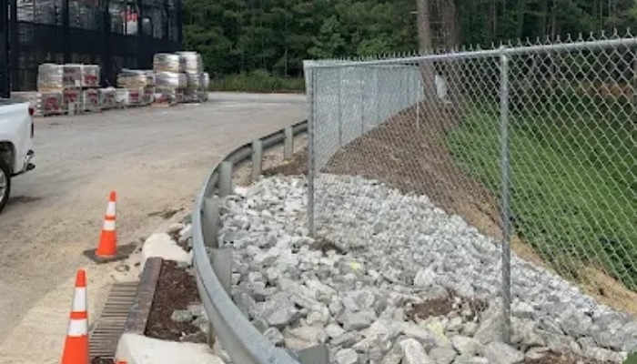 Close Up Chain Link Fence Commercial