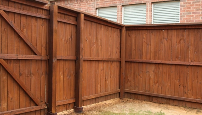 Freshly Stained Fence