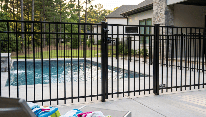 Pool Side Metal Gate